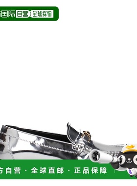 自营Versace Leather Men's Loafer - gray 美国奥莱直发男鞋