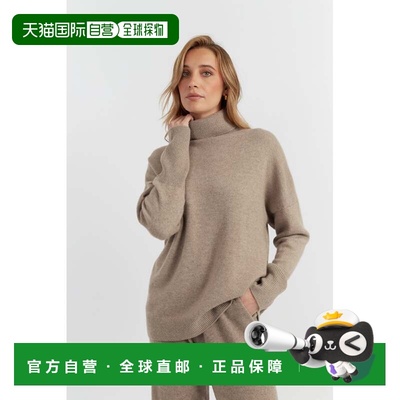自营chinti & parkerWarm-Oatmeal Pure Cashmere Relaxed Rollne