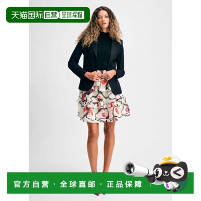 自营Isaac Mizrahi 3 Button Ponte Blazer - black 美国奥莱直发