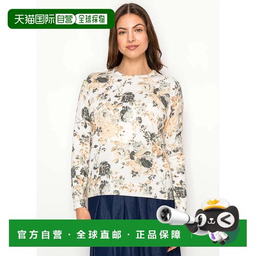 自营yal new yorkSoft Floral Knit Top in Cream - floral 美国