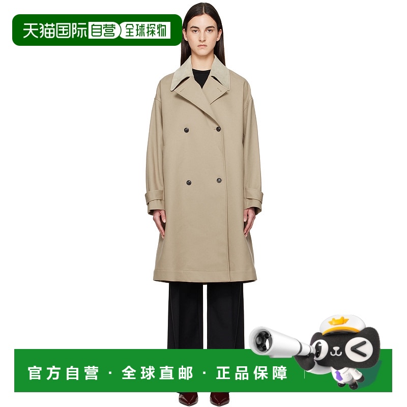 1h可退 香港直邮潮奢 RÓhe 女士 米色 Suede Collar Garden 风衣