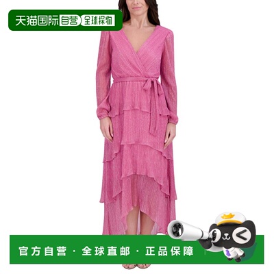 自营Kensie Shimmer Knit Midi Dress - red 美国奥莱直发