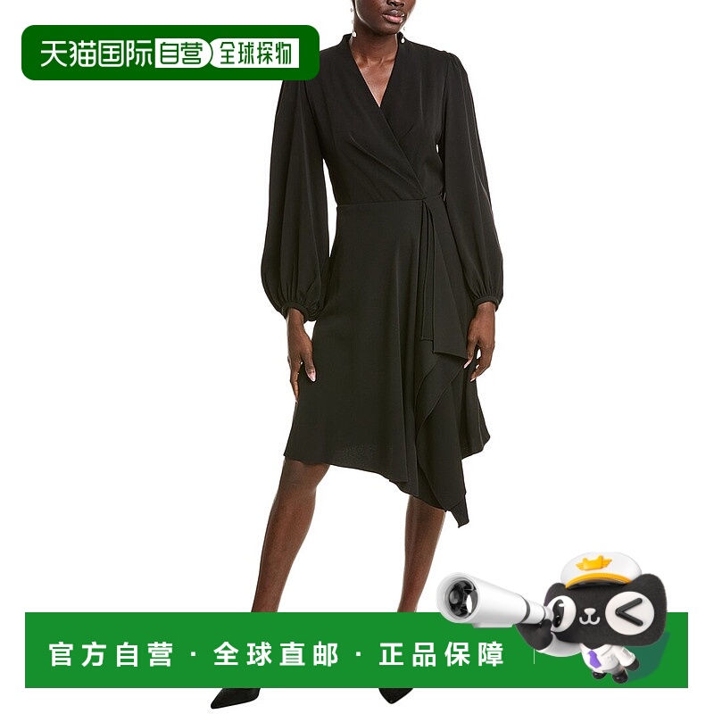 自营 Black Halo Emberly 中长连衣裙 - 黑色 美国奥莱直发服饰