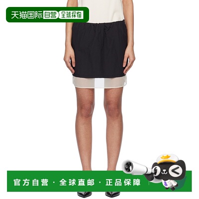 香港直邮潮奢 Kijun 女士 黑色 Sheer Layered 短裙 25SSW307B