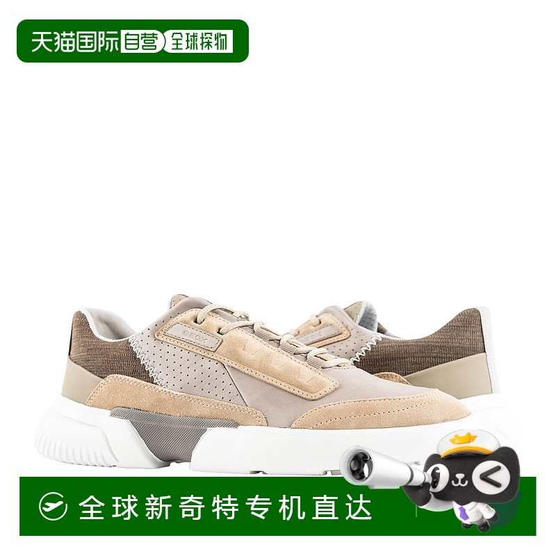 自营 Geox Smoother鸽灰色/沙色男式运动鞋U04AFA-08522-C1467-灰