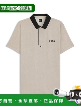 自营 boss运动型Paddy polo衫，快干弹力针织-白色 美国奥莱直发