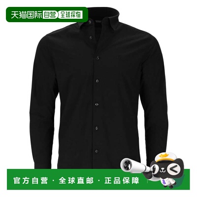自营Cavalli Class男式黑色衬衫-黑色 美国奥莱直发新款