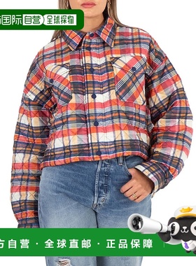 自营Polo Ralph Lauren绗缝格子剪裁贝壳夹克，中号-13231蓝色/红