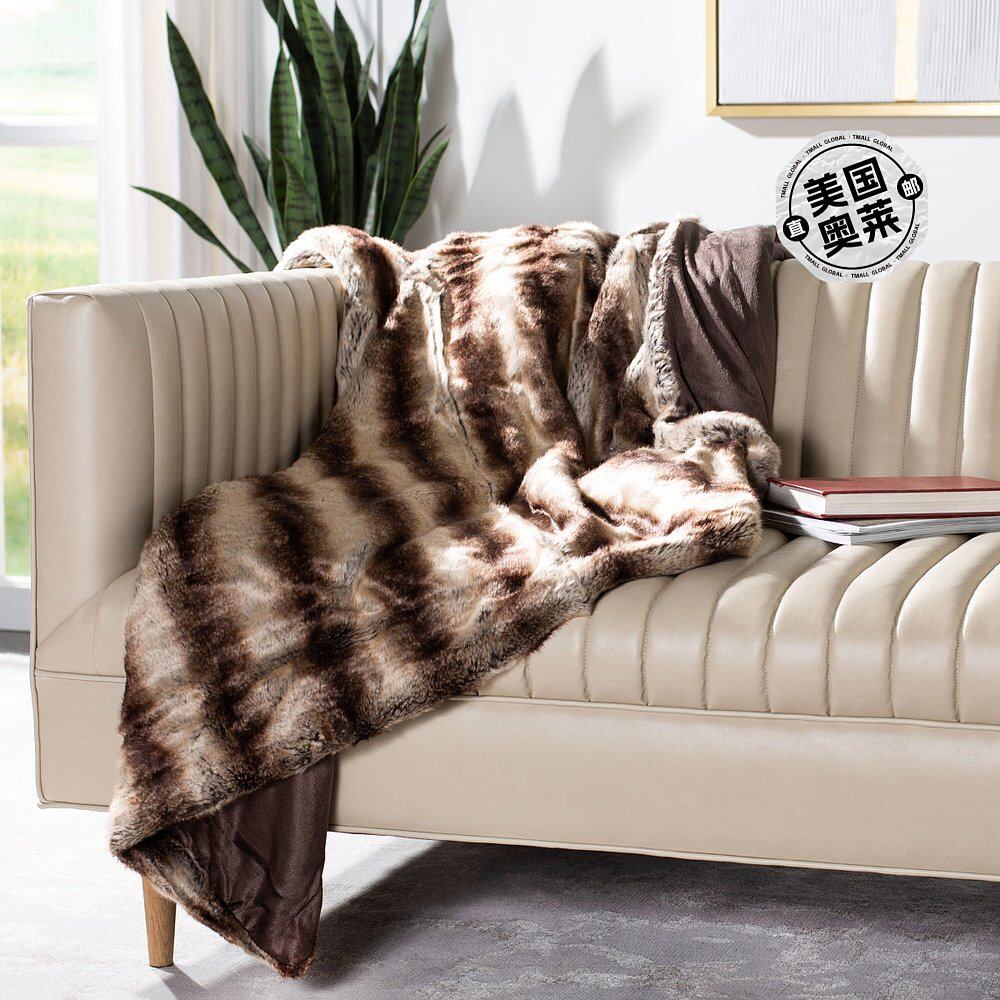 safavieh coco 条纹披肩 - 牛奶色 / 巧克力色 【美国奥莱】直发