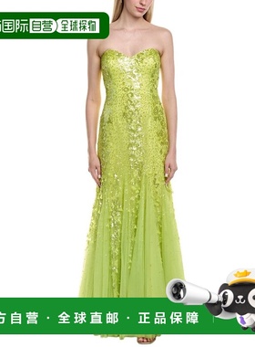 自营issue New York Tulle Sequin Maxi Dress - chartreuse 美国