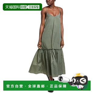 绿色 自营 Maxi连衣裙 studio阿尔法工作室Spallini 美国奥 alpha
