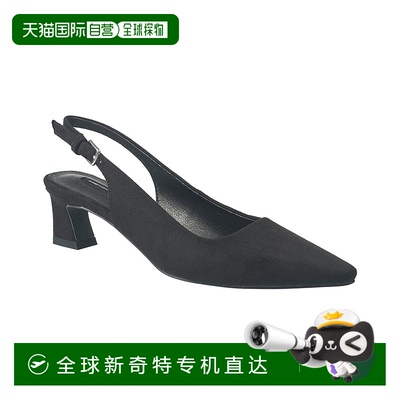 自营 French Connection 女士 Wesley 露跟立方体粗跟鞋 - 黑色