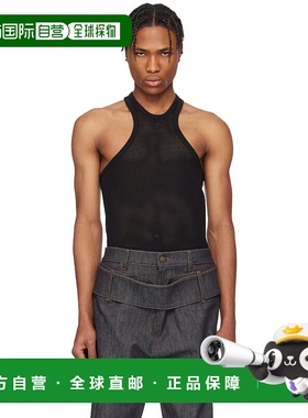 1h可退 香港直邮潮奢 Courreges 男士 黑色 Scuba Mesh 背心 125J