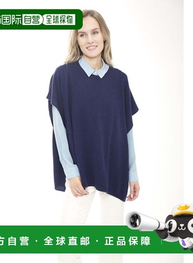 自营in2Cashmere Versatile Pullover Poncho - deep navy 美国奥