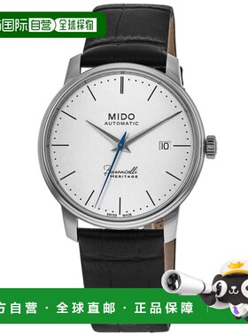 自营Mido Baroncelli Heritage Gent White Dial Leather Strap M