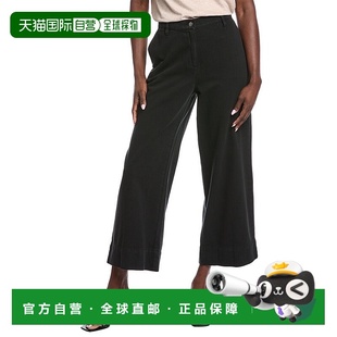 美国奥莱直发休闲裤 自营EILEEN 黑色 染色宽脚踝长裤 FISHER服装