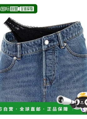 自营T by Alexander Wang Asymmetric Lace Detail Mini Skirt -