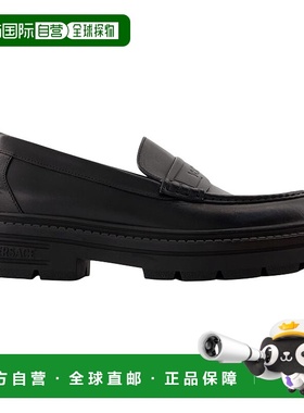 自营Adriano 乐福鞋 - Versace - 皮革 - 黑色 - 黑色 美国奥莱直