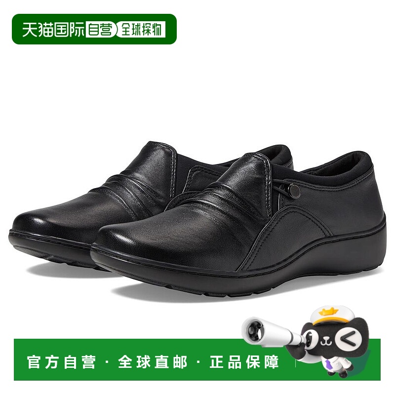 【美国直邮】clarks女士时装单鞋浅口厚底圆头真皮休闲时尚透气女
