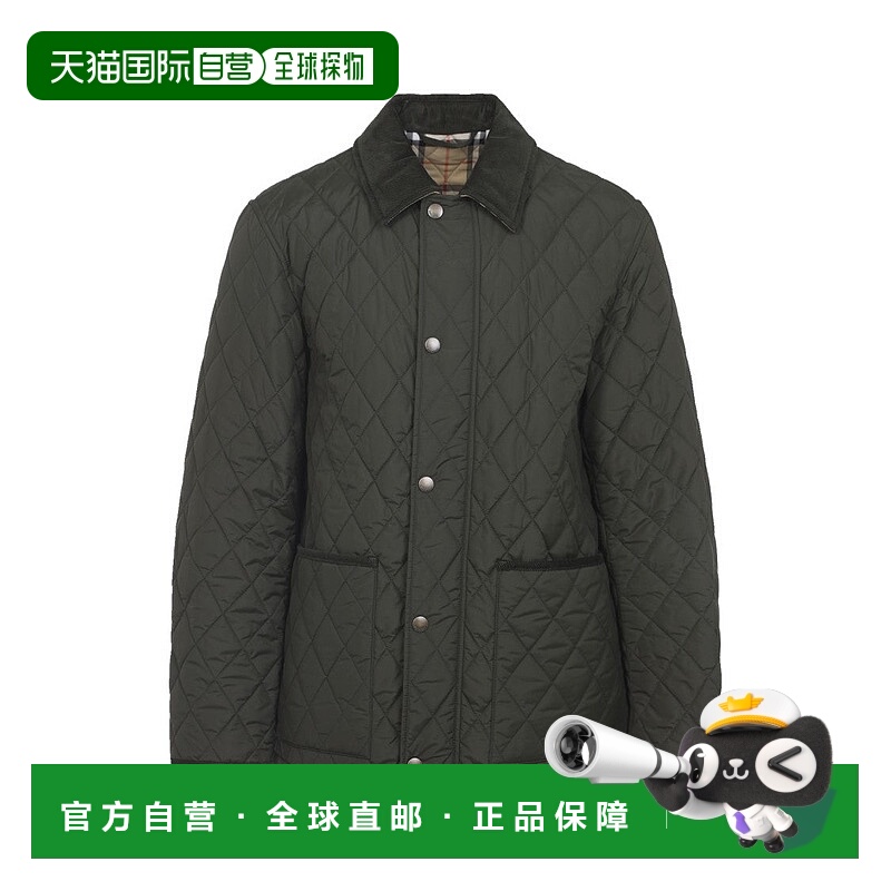 自营burberryQuilted Casual Jacket With Classic Collar - blac
