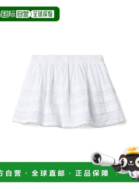 自营janie and jack珍妮和杰克平塔克裙子-白色 美国奥莱直发