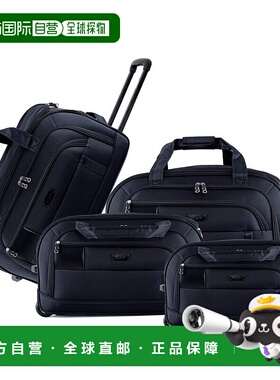 自营IZOD Gavin Lightweight Soft Shell Rolling Duffel Bag wit