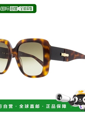 自营Longchamp Women's Square Sunglasses LO713S 230 Havana 53