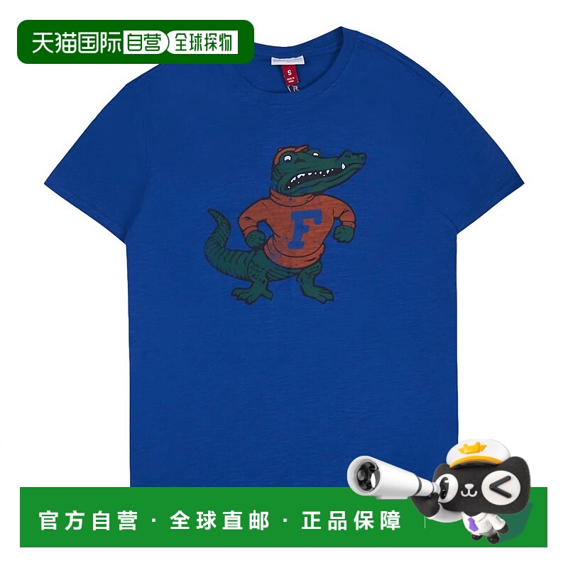 自营 mitchell & nessNcaa男式传奇Slub Gator T恤，蓝色 美国奥