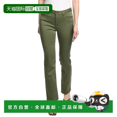 自营Jones New York Lexington Straight Pant - green 美国奥莱