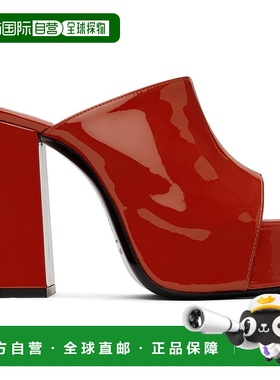 1h可退 香港直邮潮奢 BY FAR 女士 橙色 Brad 凉鞋 23PFBRAMBUGP