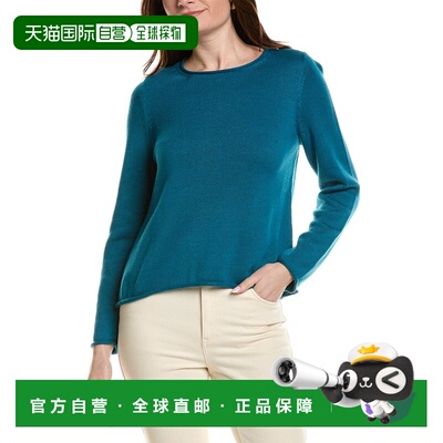 自营EILEEN FISHER Jewel Neck Sweater - Blue 毛衣美国直发奥莱