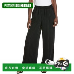 自营 Vince Camuto Pinstripe Pull-On Pant - black 美国奥莱直
