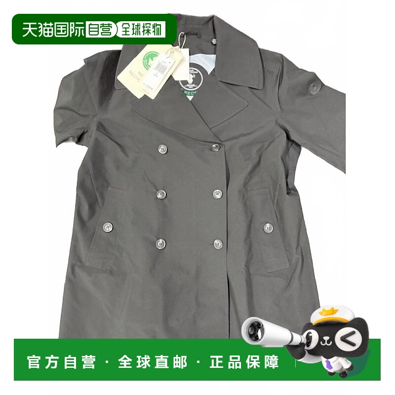 自营save the duck黑色女式双排扣上衣，带口袋 美国奥莱直发
