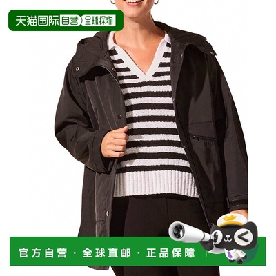 自营tribalTravel Hooded Water Repellent Coat In Black - blac