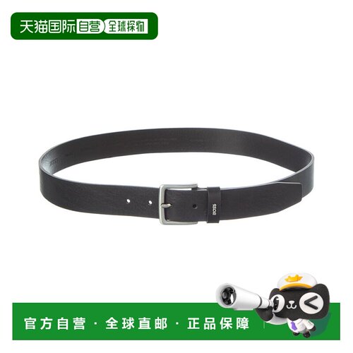 自营Hugo Boss Ronnie C皮革腰带-黑色 美国奥莱直发皮带