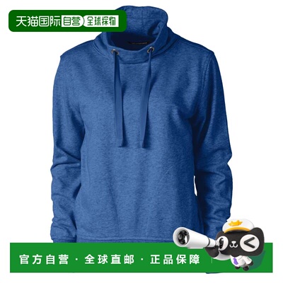 自营Cutter & Buck Saturday 棉混纺女式漏斗领运动衫 - 游览蓝混