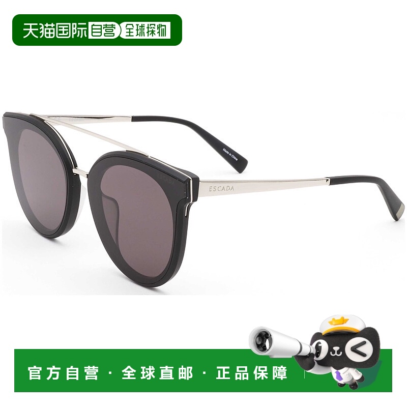 自营 Escada女式64毫米黑色太阳镜-黑色 美国奥莱直发艾斯卡达