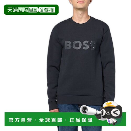 自营Hugo Boss Men's Salbo Iconic Logo Crewneck Sweater, Blue