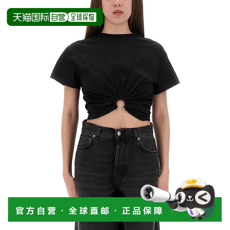 1h可退 香港直邮潮奢 Rabanne 女士 圆领短袖T恤 23AJTO539CO0485