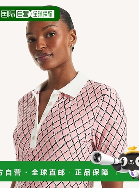 自营Nautica Womens Printed Polo - watermelon heather hb439