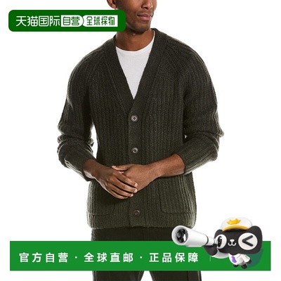 自营Vince Alpaca & Wool-Blend V-Neck Cardigan - green 美国奥