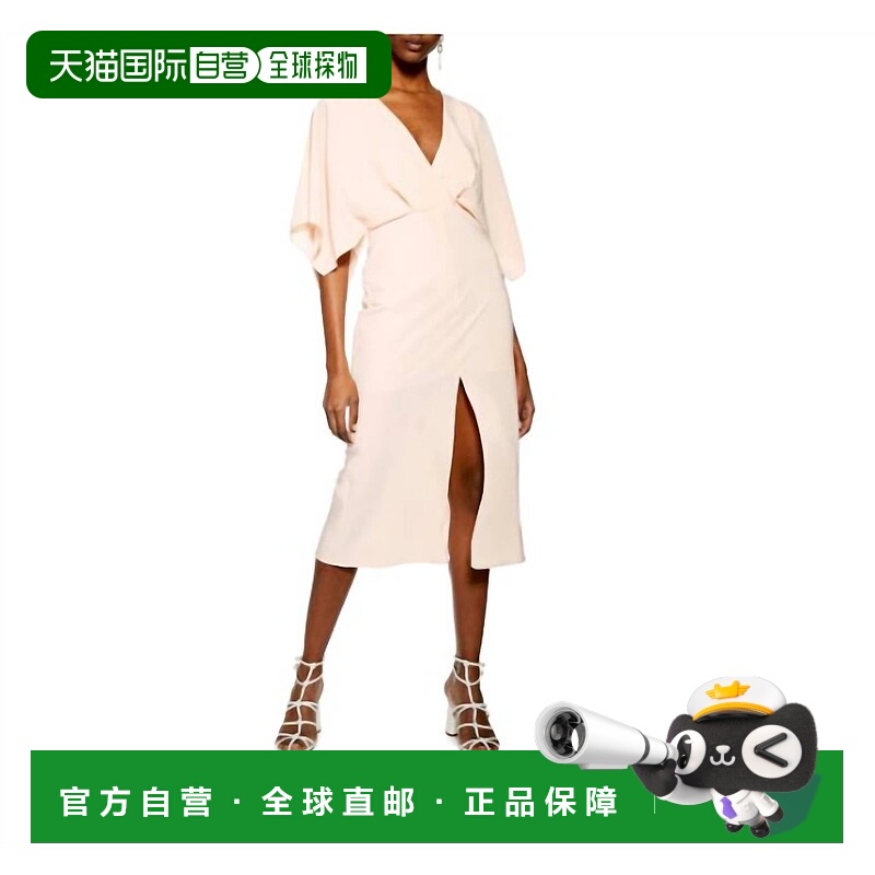 自营 topshopChiffon Dress Batwing High Slit Midi Tea Dress I