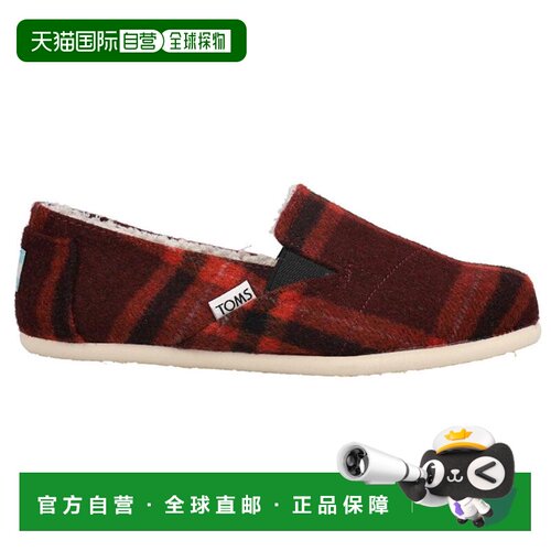 1h可退 【美国直邮】TOMS Redondo 格纹平底便鞋新款女鞋一脚蹬