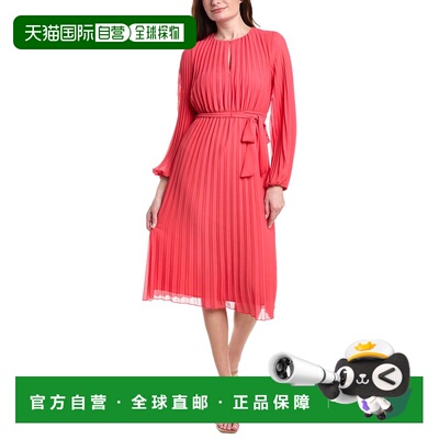 自营Sam Edelman Plisse Midi Dress - red 美国奥莱直发