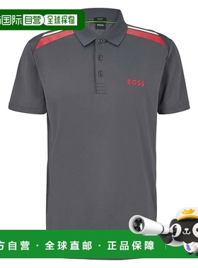 【美国直邮】Hugo Boss|男士 Paddy Tech 涤纶弹力 Polo 衫（灰色
