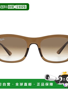 自营ray-banRay Ban Brown Clear Gradient Square Unisex Sungla