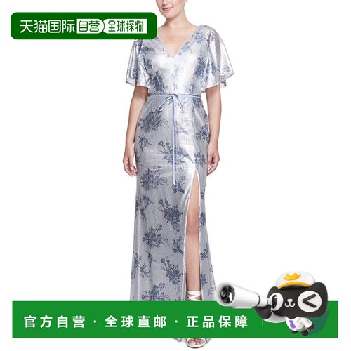 自营marchesa notte诺特伴娘卢卡连衣裙 - 蓝色 美国奥莱直发长裙