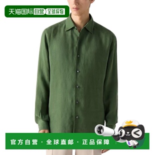 1h可退 【美国直邮】zegna 男士 衬衫亚麻长袖杰尼亚