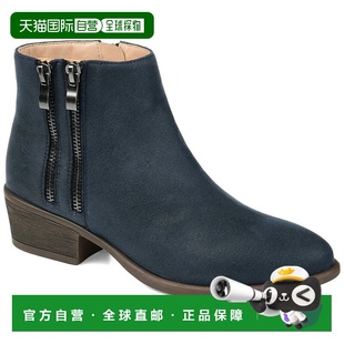Bootie Women 自营Journee Blue Jayda Navy Suede Collection