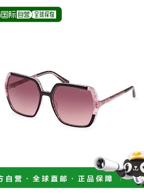 自营Guess Resin Women's Sunglasses - black 美国奥莱直发